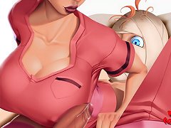 Incest cartoon sex between horny young sister and her helpless brother