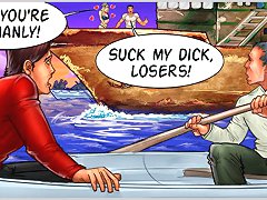 Suck my dick at these erotic comics, loosers! Oh, you are so manly and sexy!