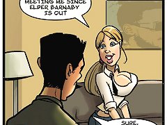 Busty office slut is interviewed with huge hard cock in great interracial John Person sex comics