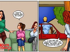 Dirty blowjob comics with hot babe deepthroat fed with big black dick