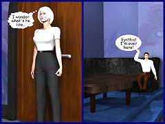 Hot 3d wife watching on jerking guy and want that cock in all her tight holes