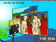 Interracial DP cartoon fuck