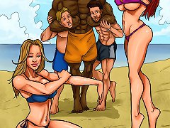 Busty wife fucking huge muscled black cock in new porn cuckold comics