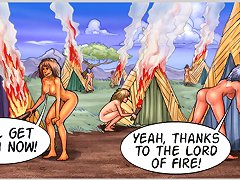 Comic porn exposing the toon sex scenes outdoors