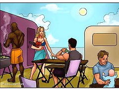 Horny gal is dreaming of a big black cock in the porn interracial comics