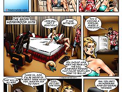 White bride and black fucker interracial toon sex