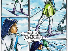 Comic sex in snow by hotwifecomics.com