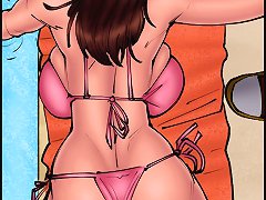 Free jab sex gallery with interracial threesome in the lake