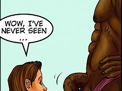 Fantastic young woman desires for interracial toon sex together with hot black color man hiding a massive wang in trousers!